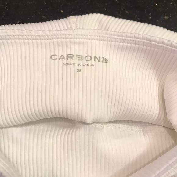 Carbon38 Ribbed Regular Rise 7/8 Legging White - Picture 8 of 8